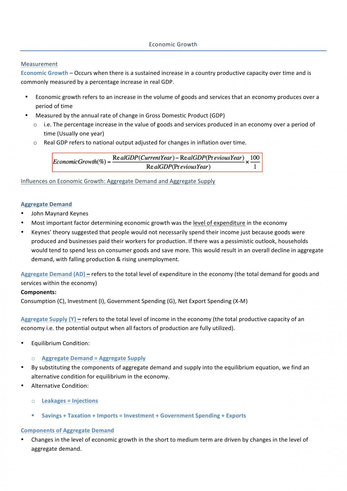 Economics Notes - Page 1