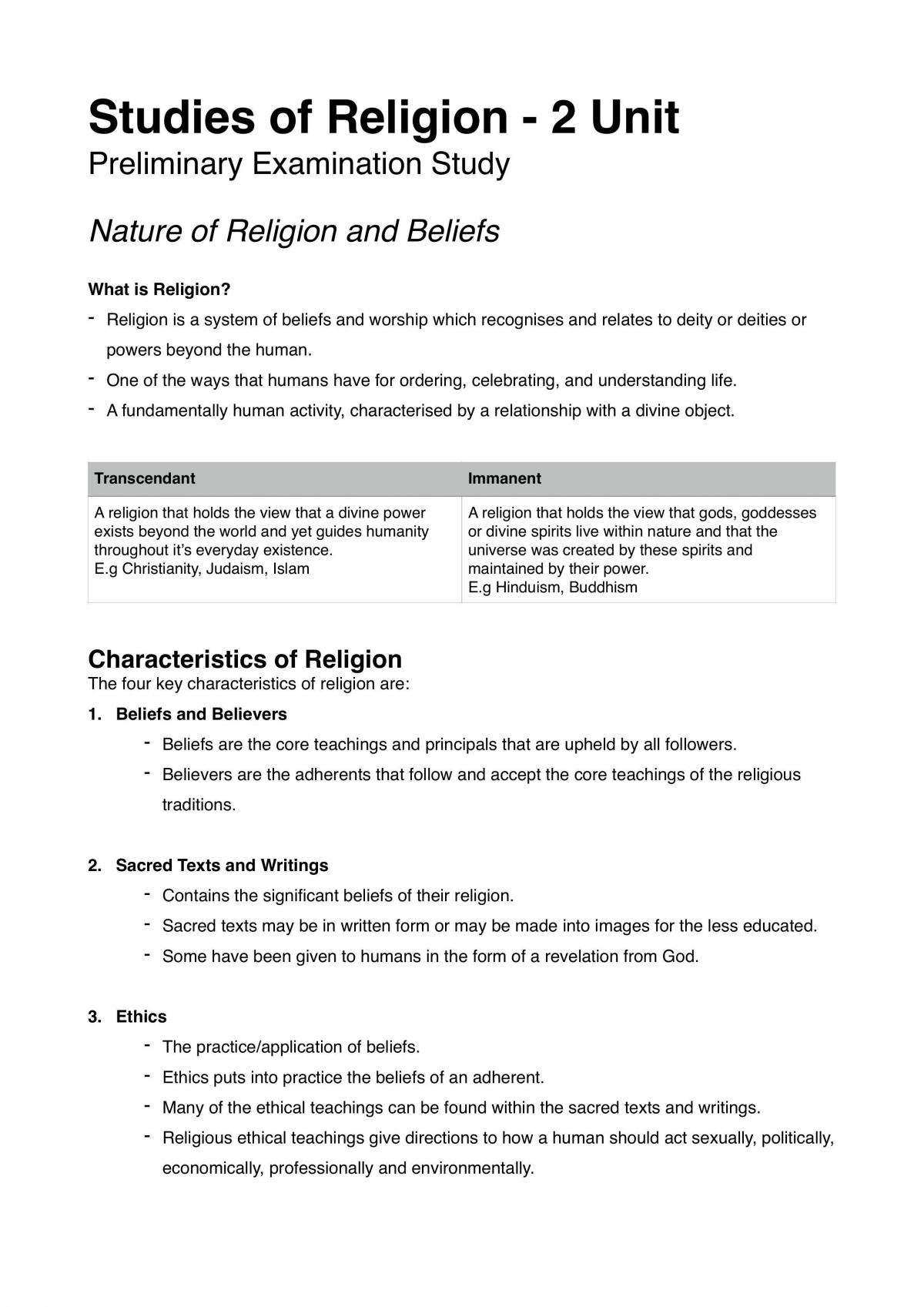 religion studies paper 2 november 2019