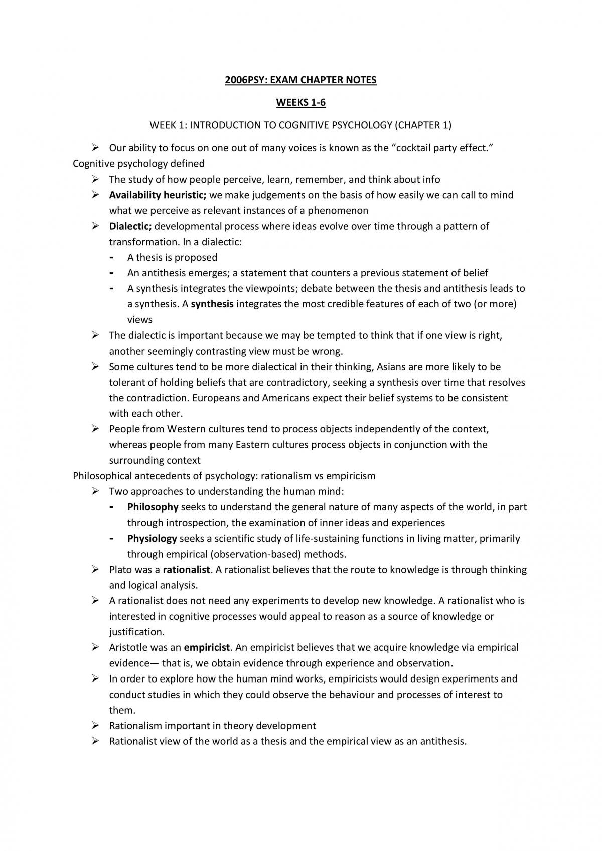 2006PSY Exam Notes - Page 1