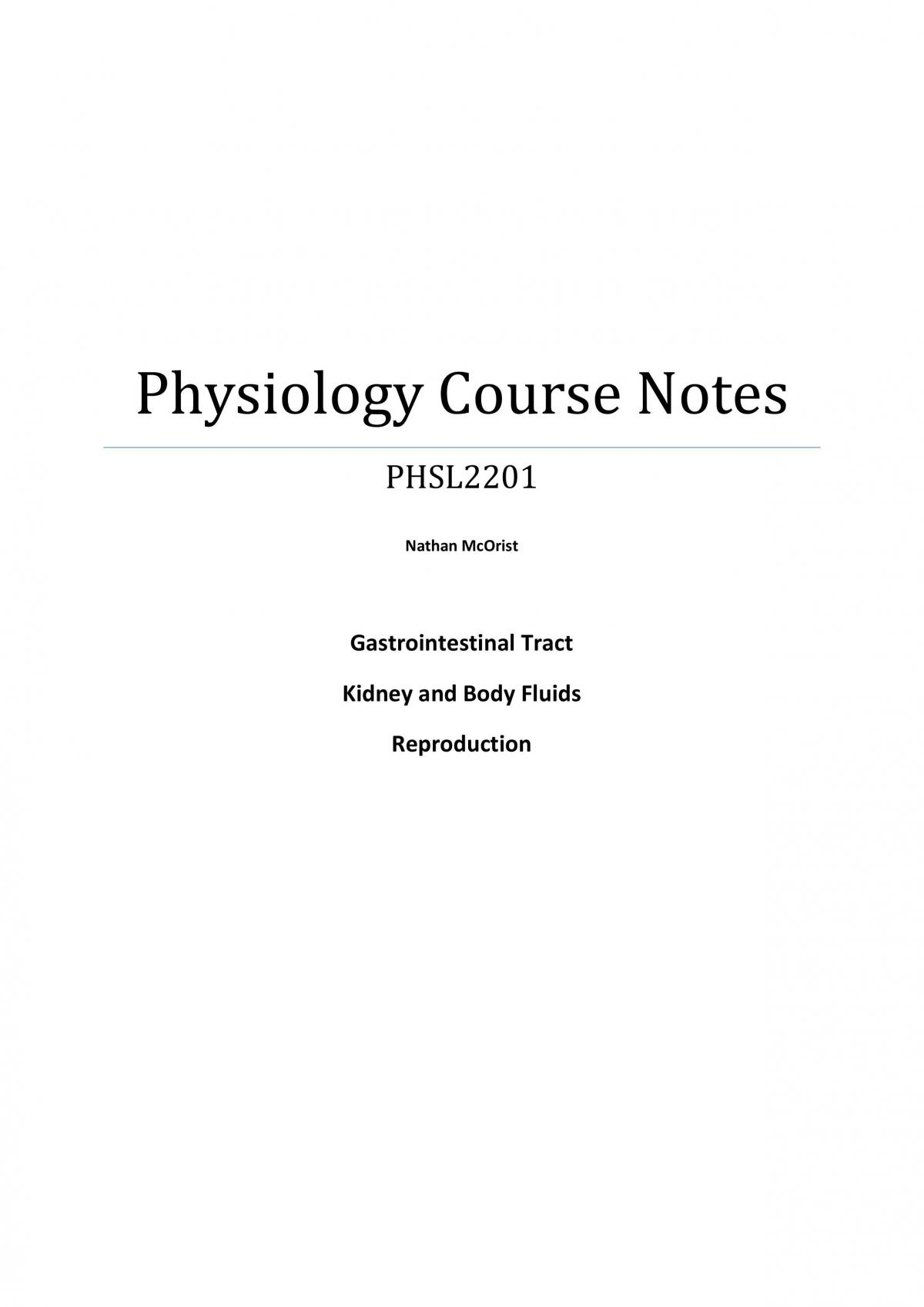 Course Notes for Final Exam - Page 1