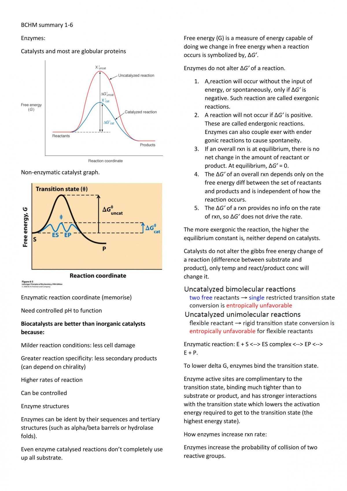 Complete notes for BCHM2071 - Page 1