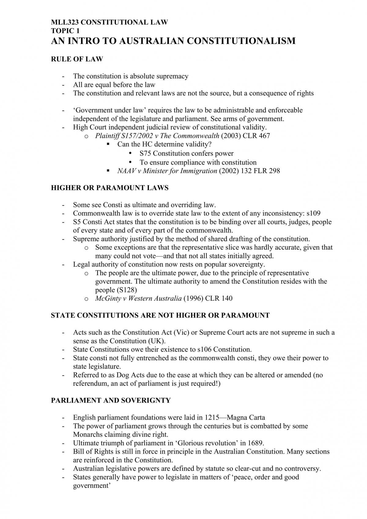 Constitutional Law Notes - Page 1