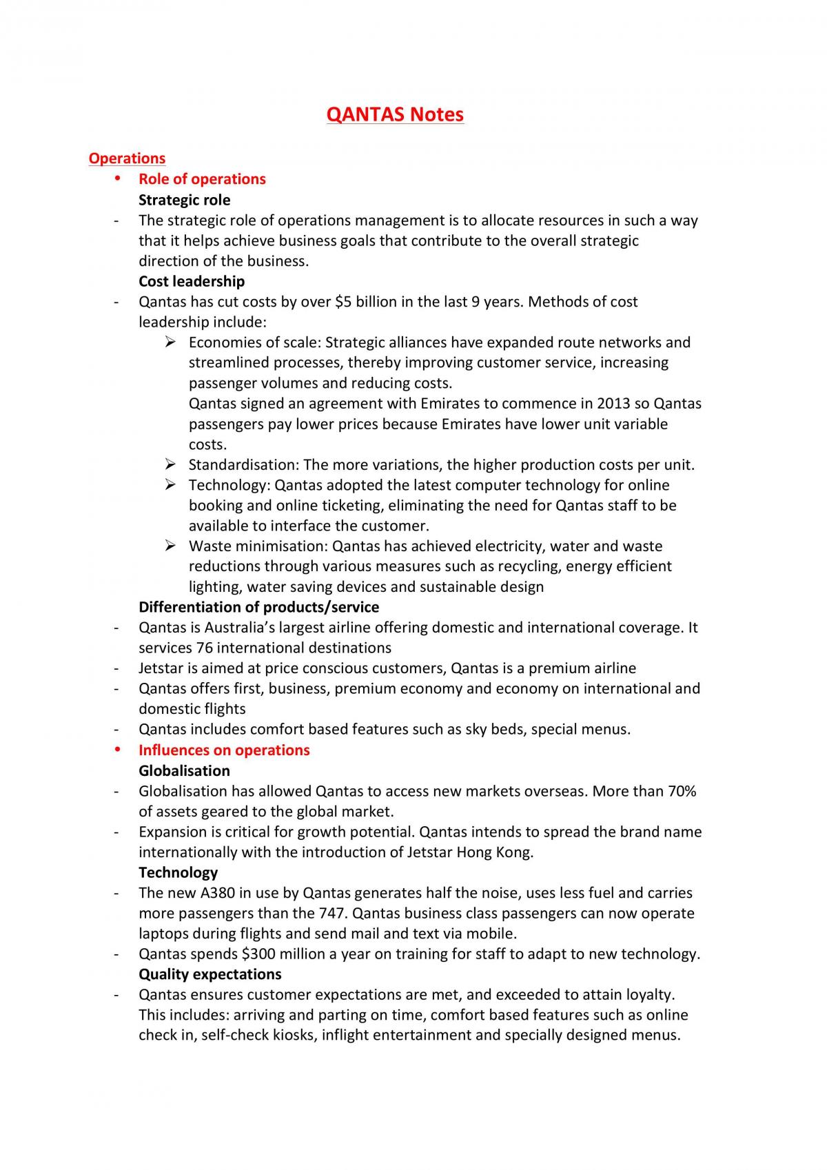 Qantas Notes - Page 1
