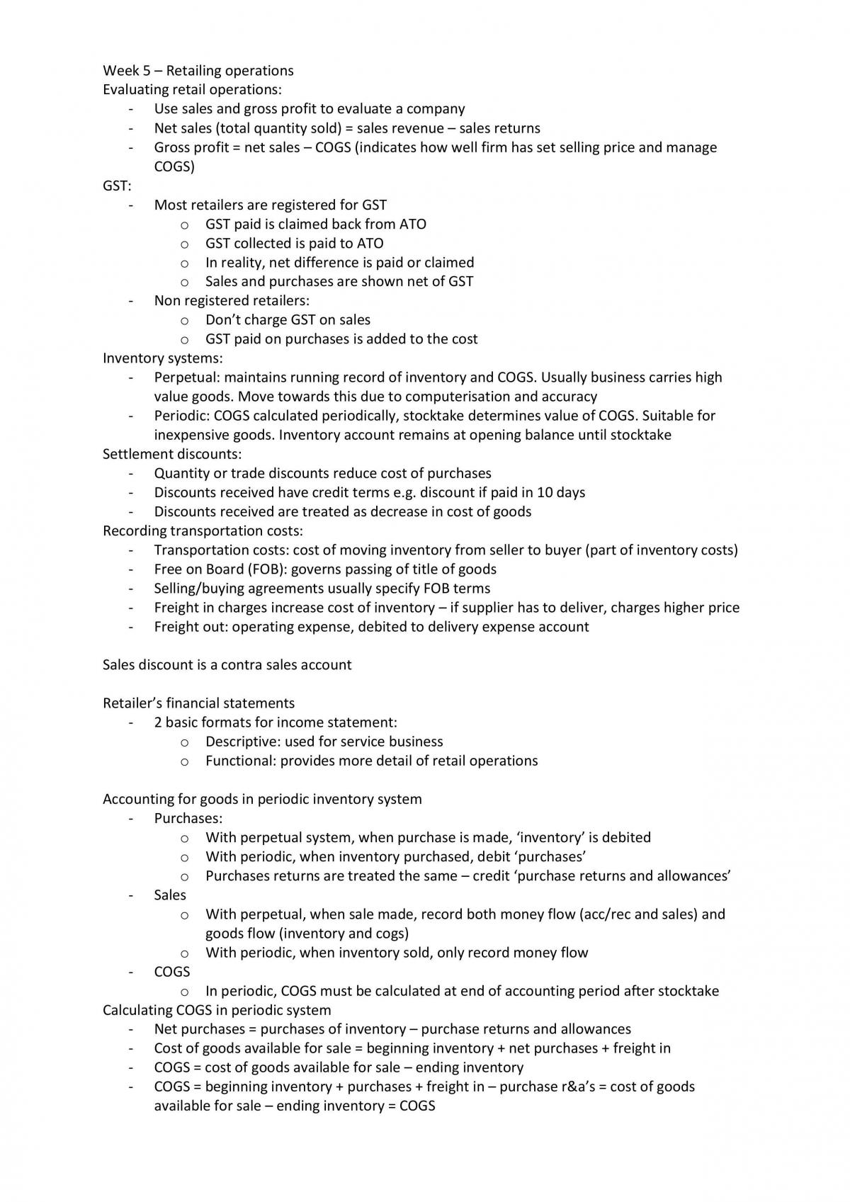 Accounting Principles Summary - Page 1
