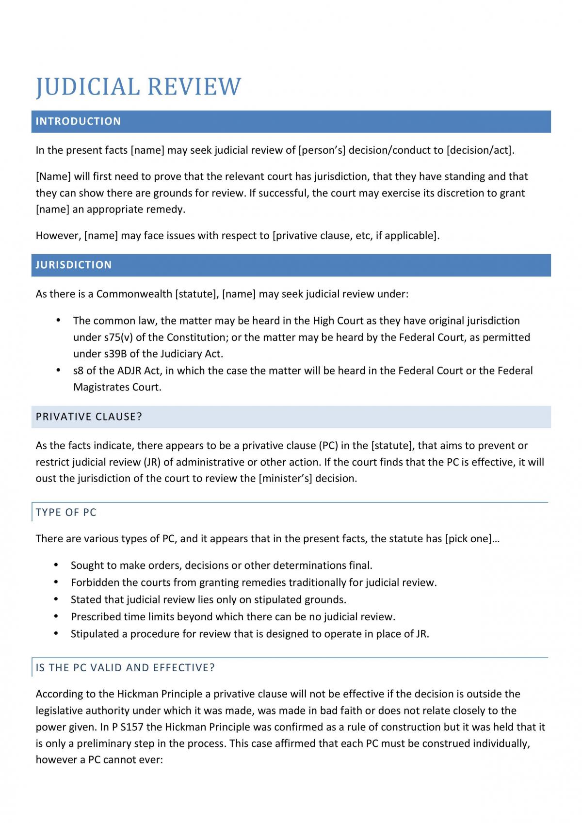 Admin Law Judicial Review Solver - Page 1