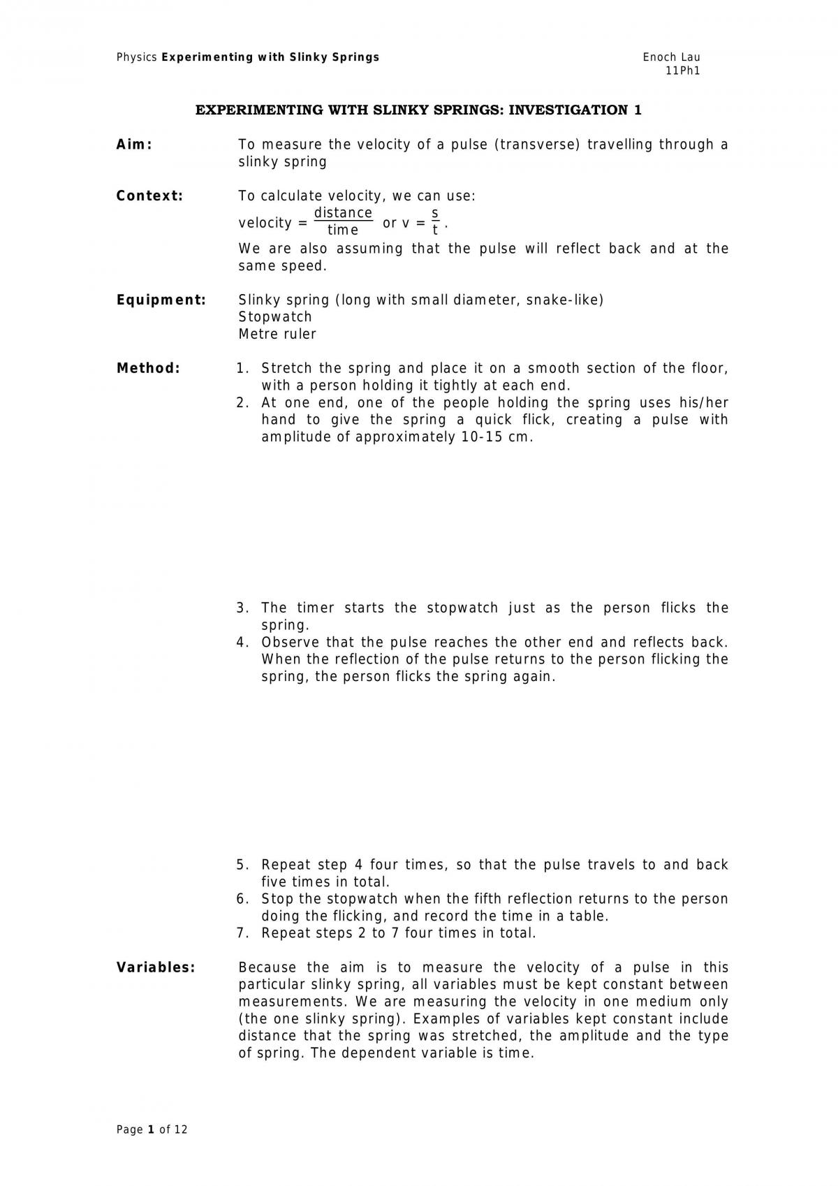 Slinky Practical Assessment (2) - Page 1