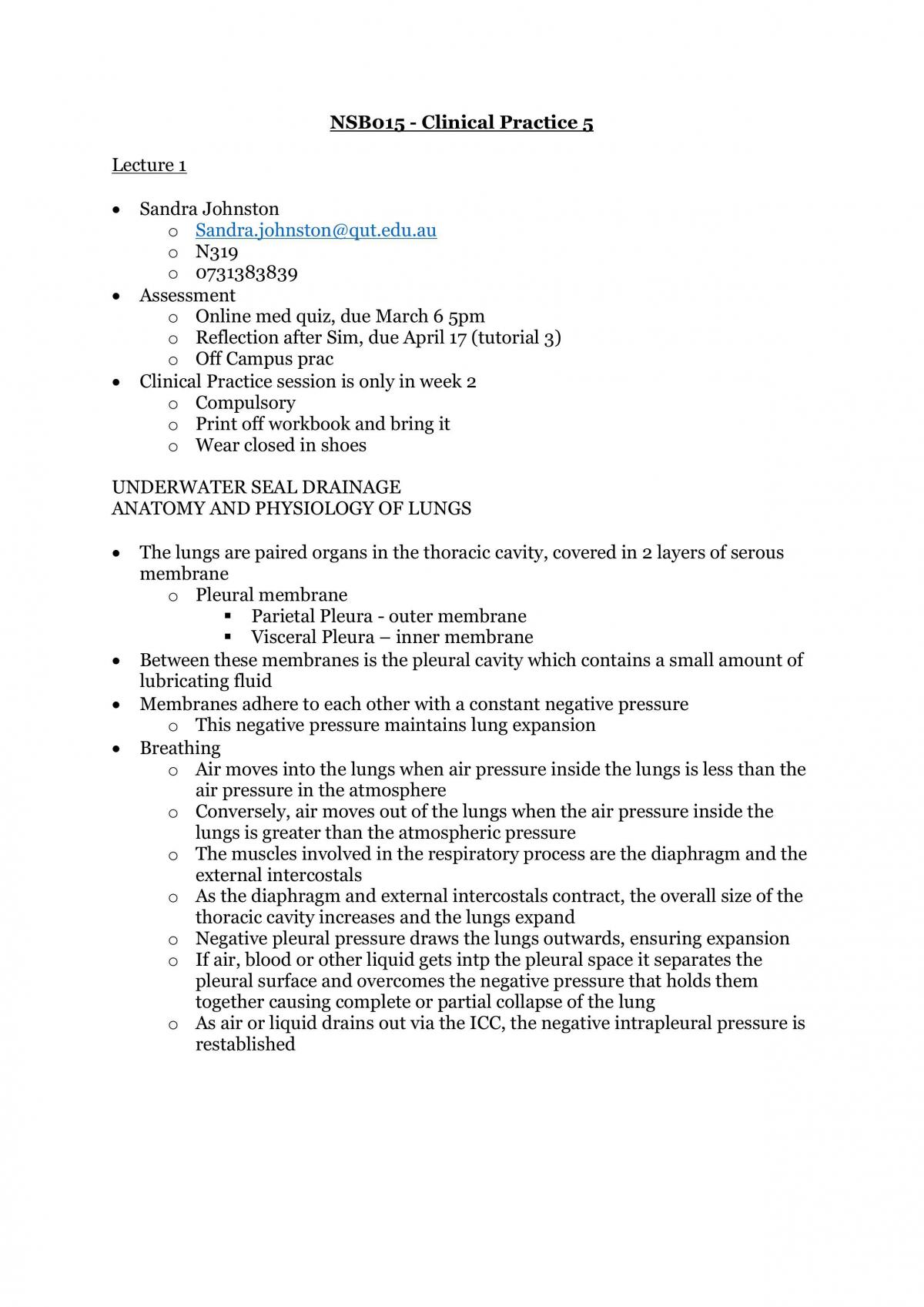 Clinical Practice 5 Complete Study Notes - Page 1