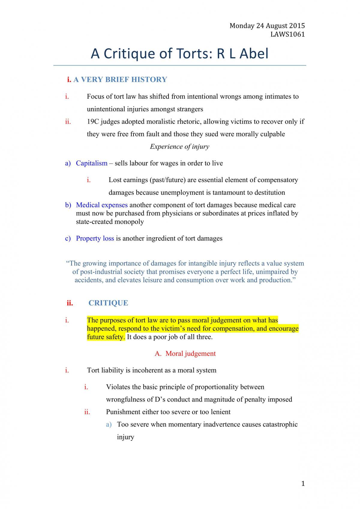 Theoretical Reading Summary - Abel  - Page 1