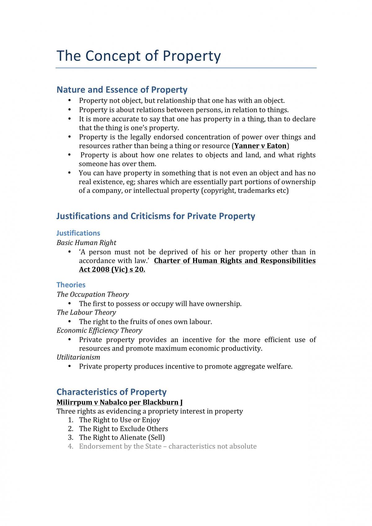 Property A Entire Course Notes - Page 1