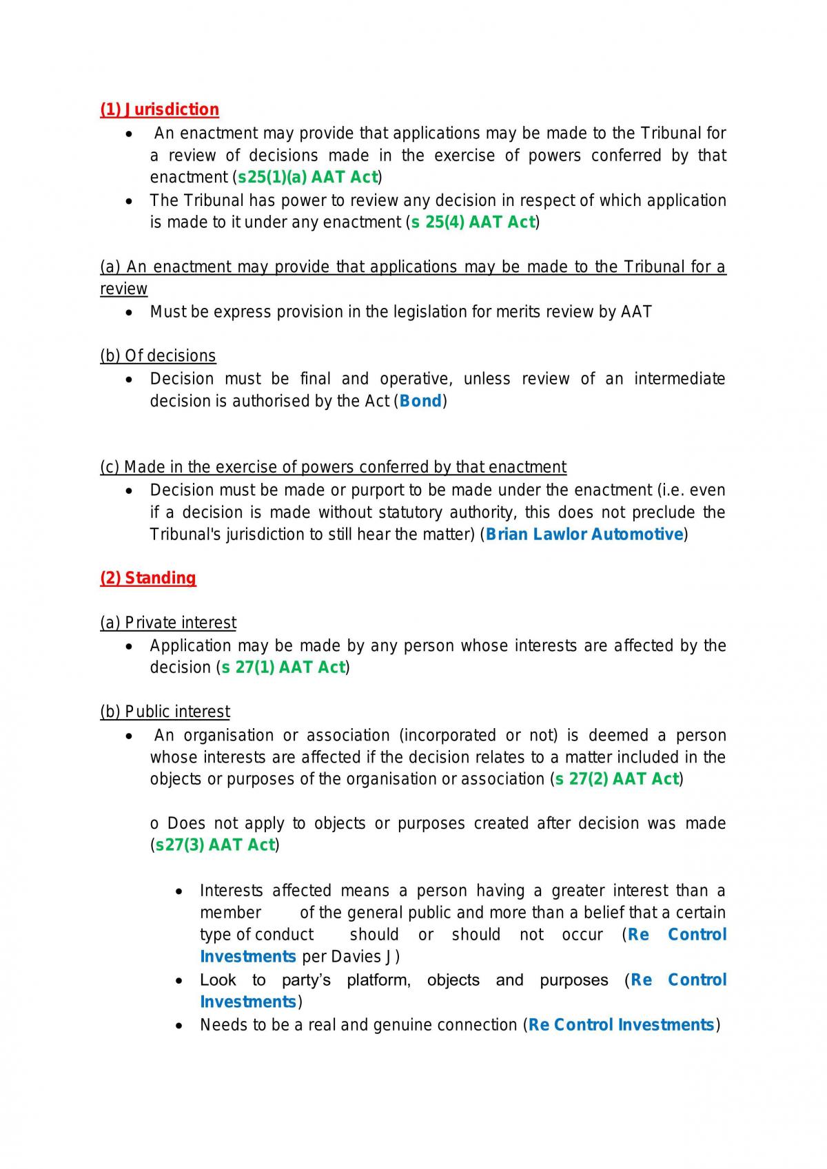 Admin Law Summary - Page 1