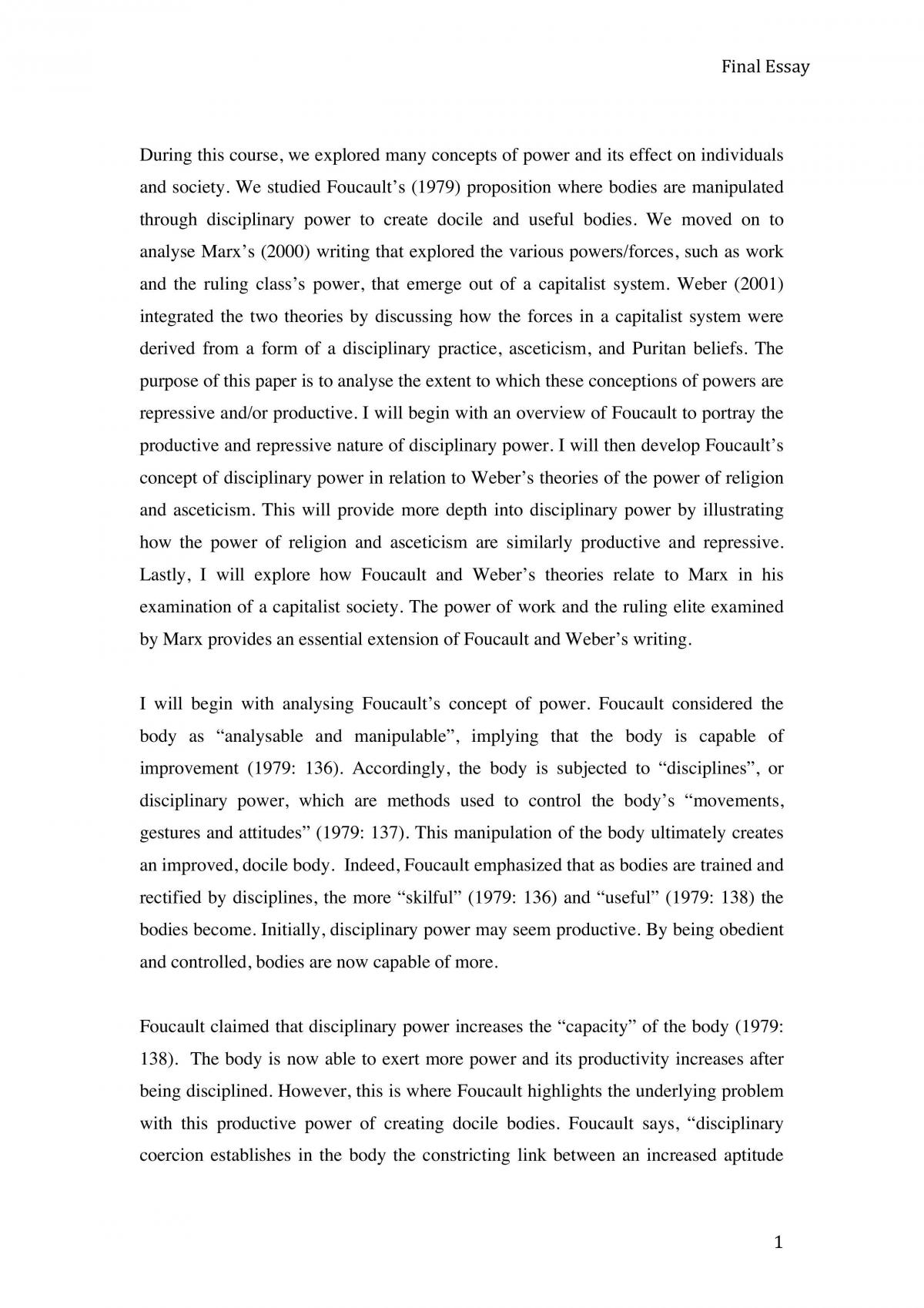 Final Essay (Distinction) - Page 1