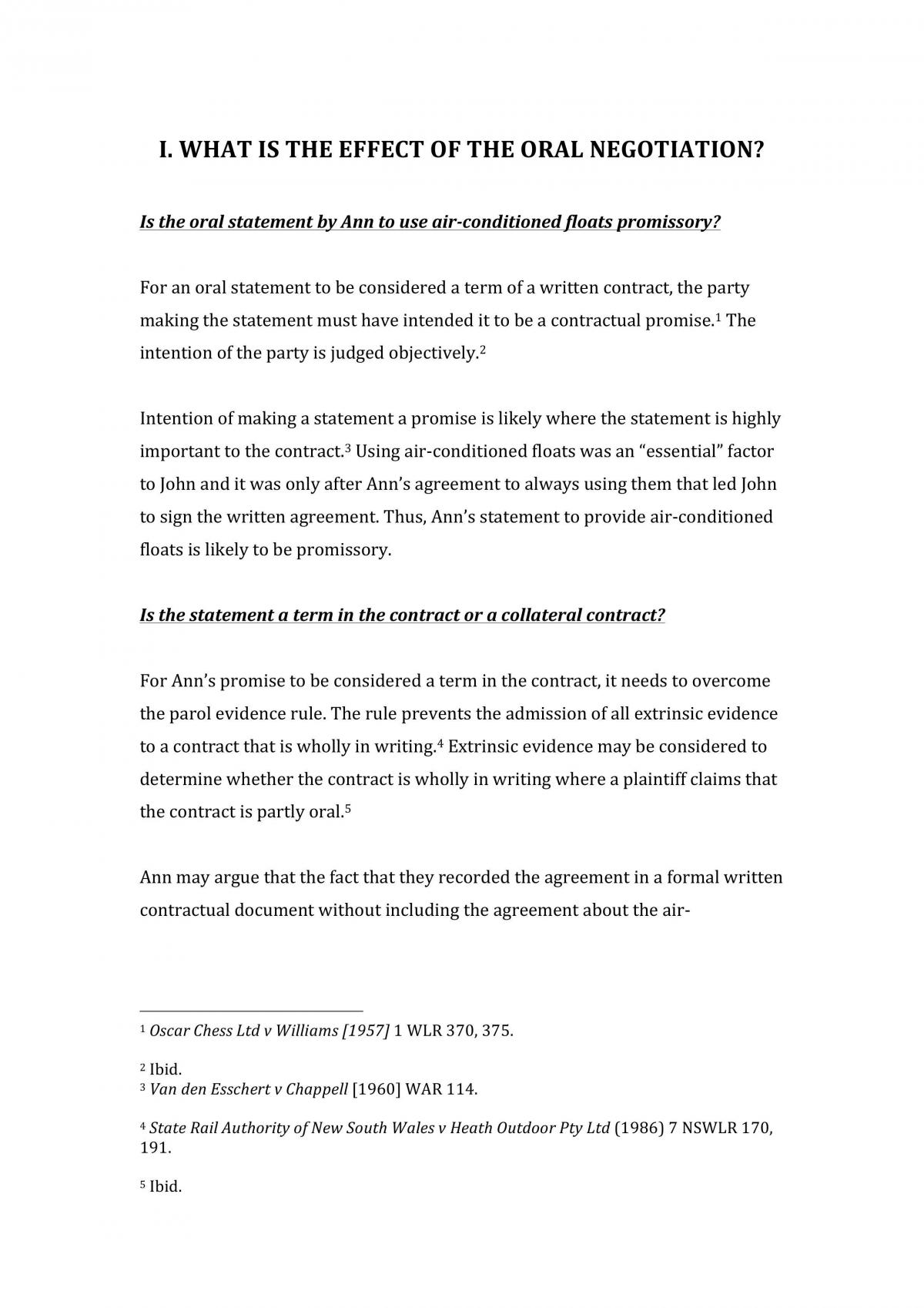Contracts Mid Semester Assignment (LAWS1075) - Page 1