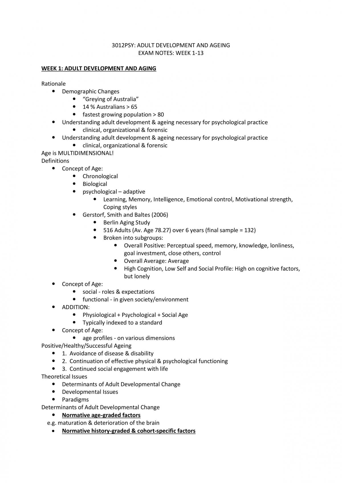3012PSY Exam Notes - Page 1