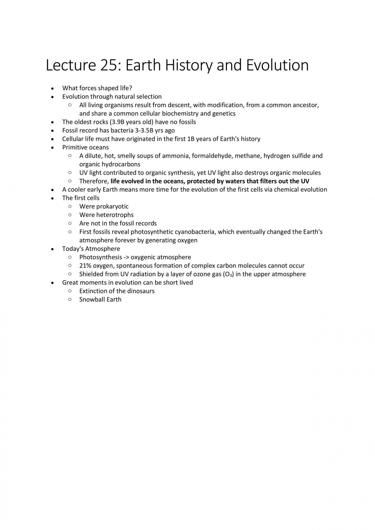 Botany Notes - Lectures 25-32 - Page 1