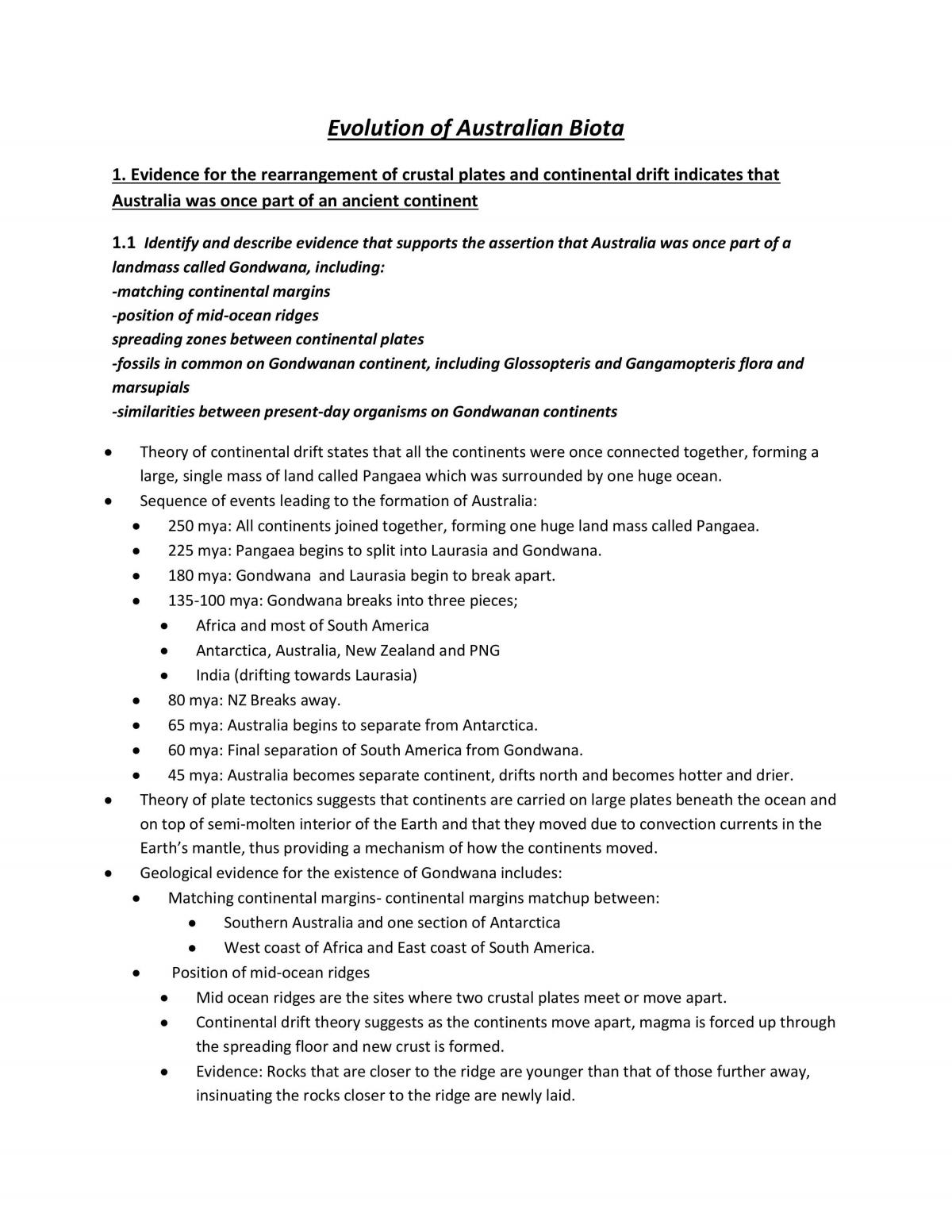 Evolution of Australian Biota - Page 1