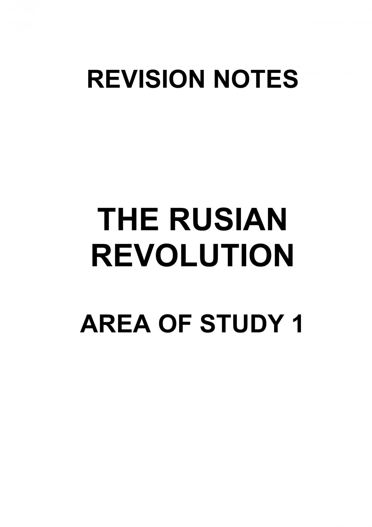 Russia AOS1 Notes - Page 1