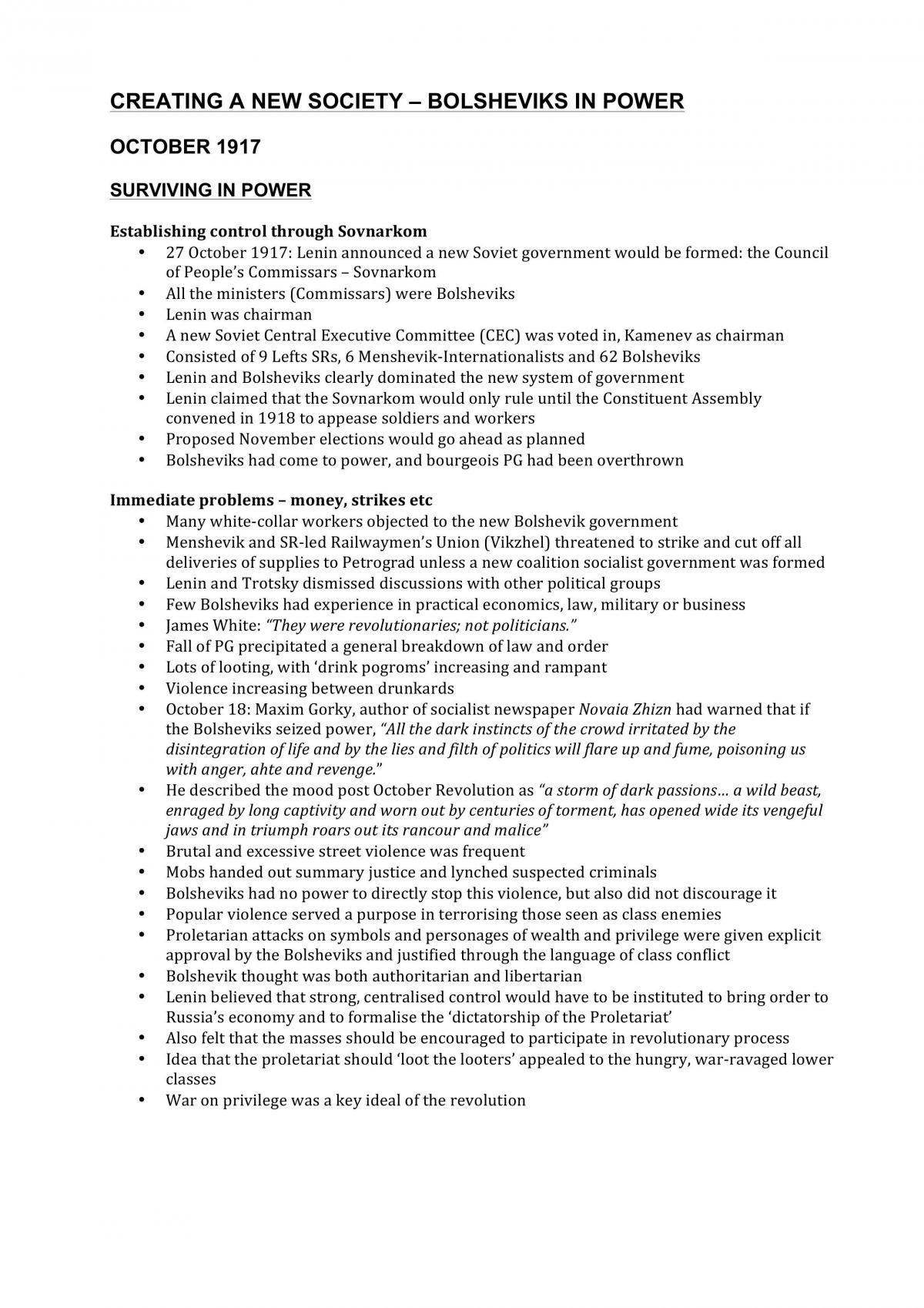 Russia A0S2 Notes - Page 1