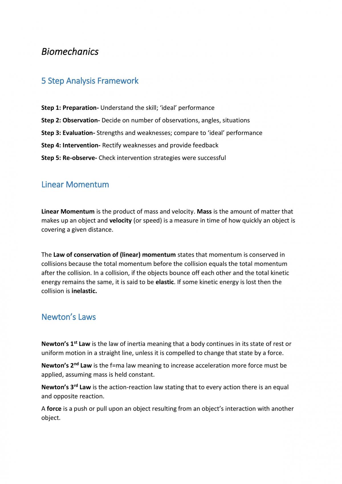 Biomechanics  - Page 1