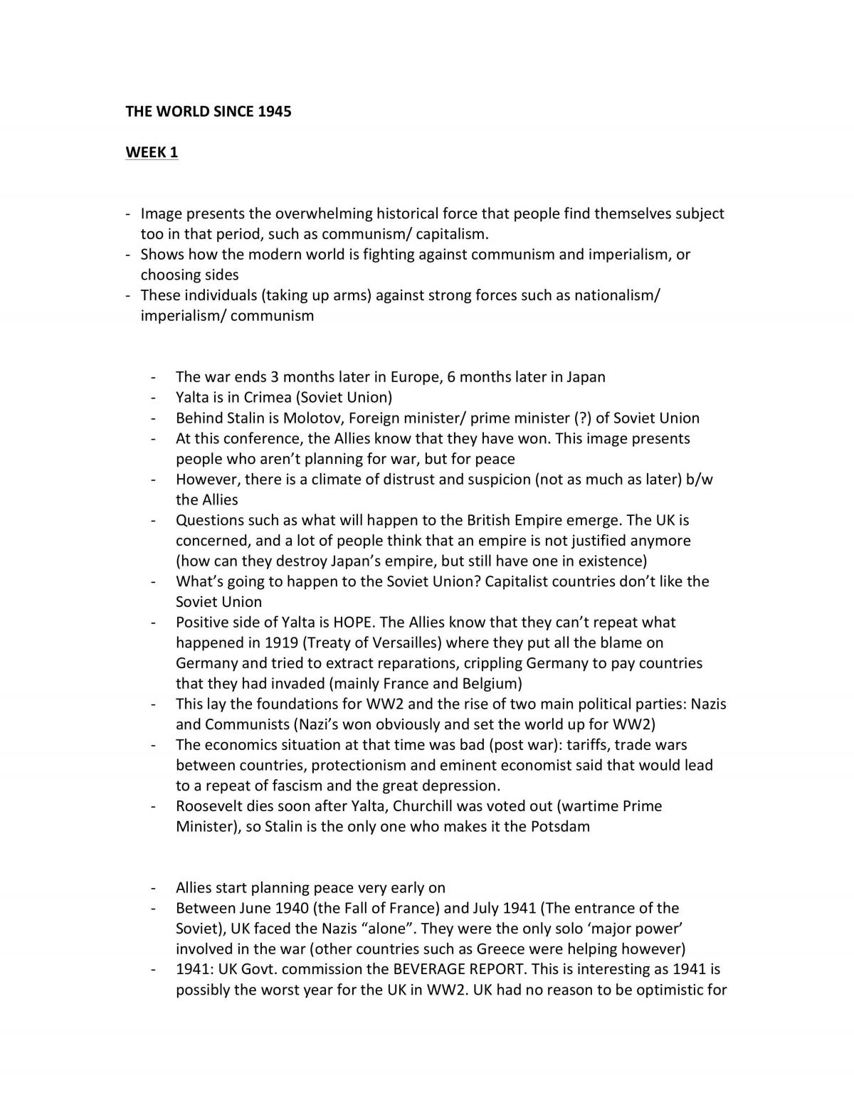 History Study Notes - Page 1