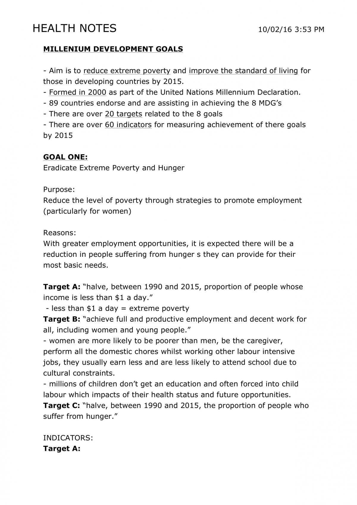 YEar 12 Health and Human Development Notes - Page 1