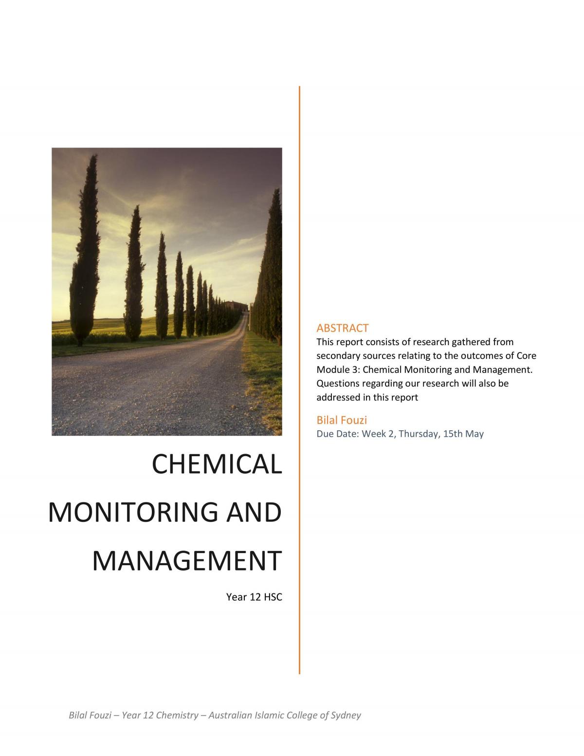 Monitoring and Management Assessment Task B - Page 1