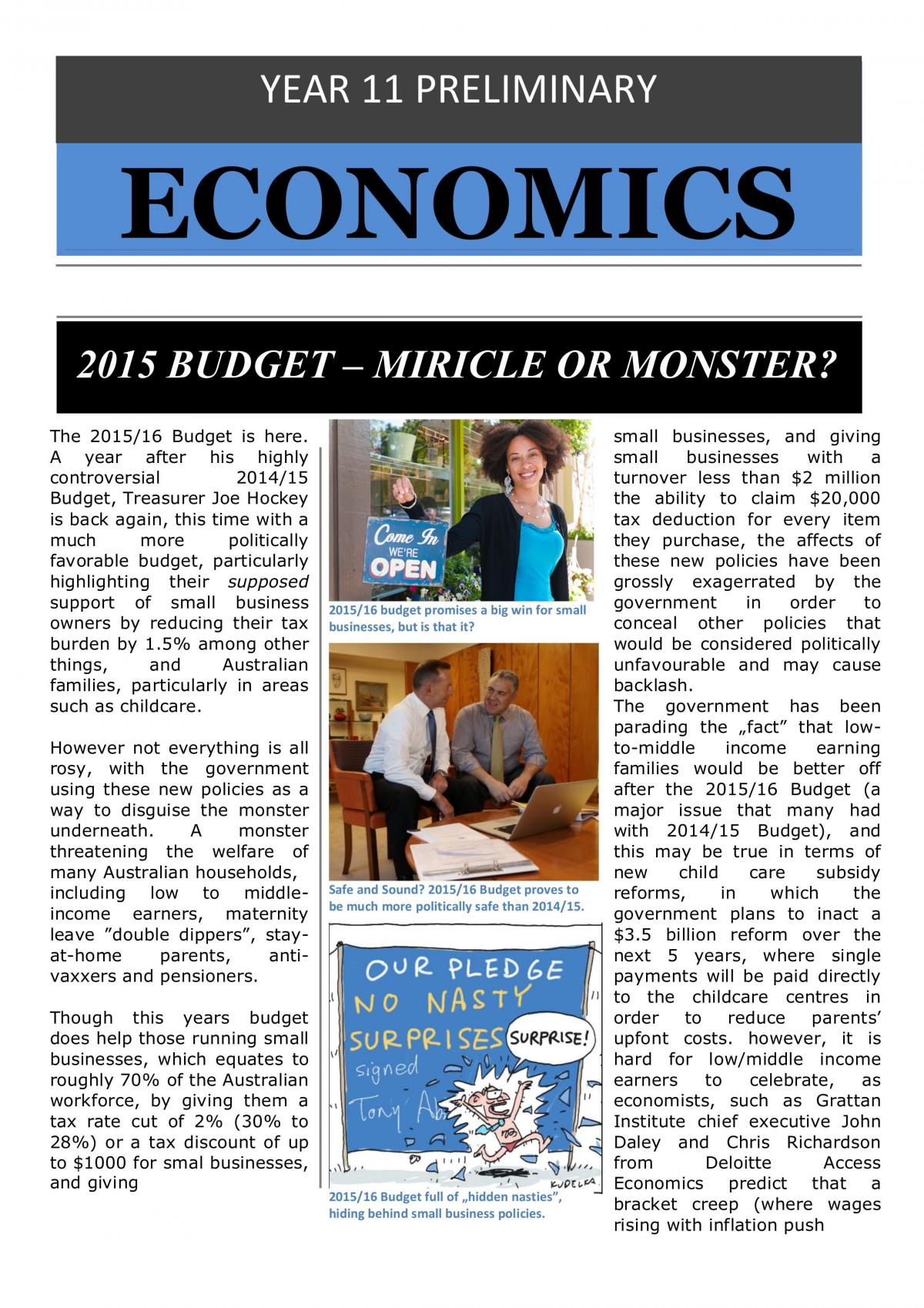 Article on 2015/16 Budget - Page 1