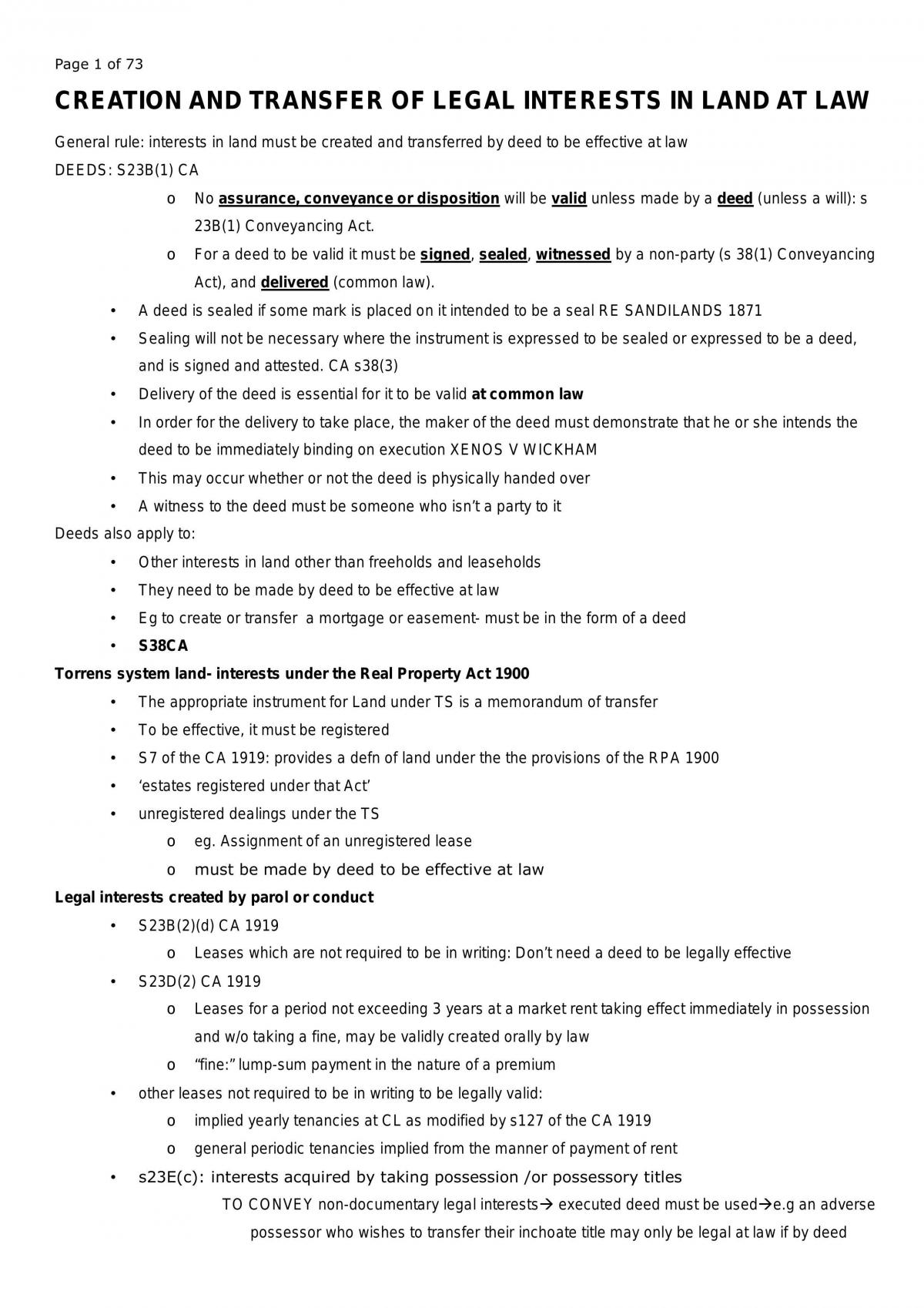 Final Exam Summary Notes - Page 1