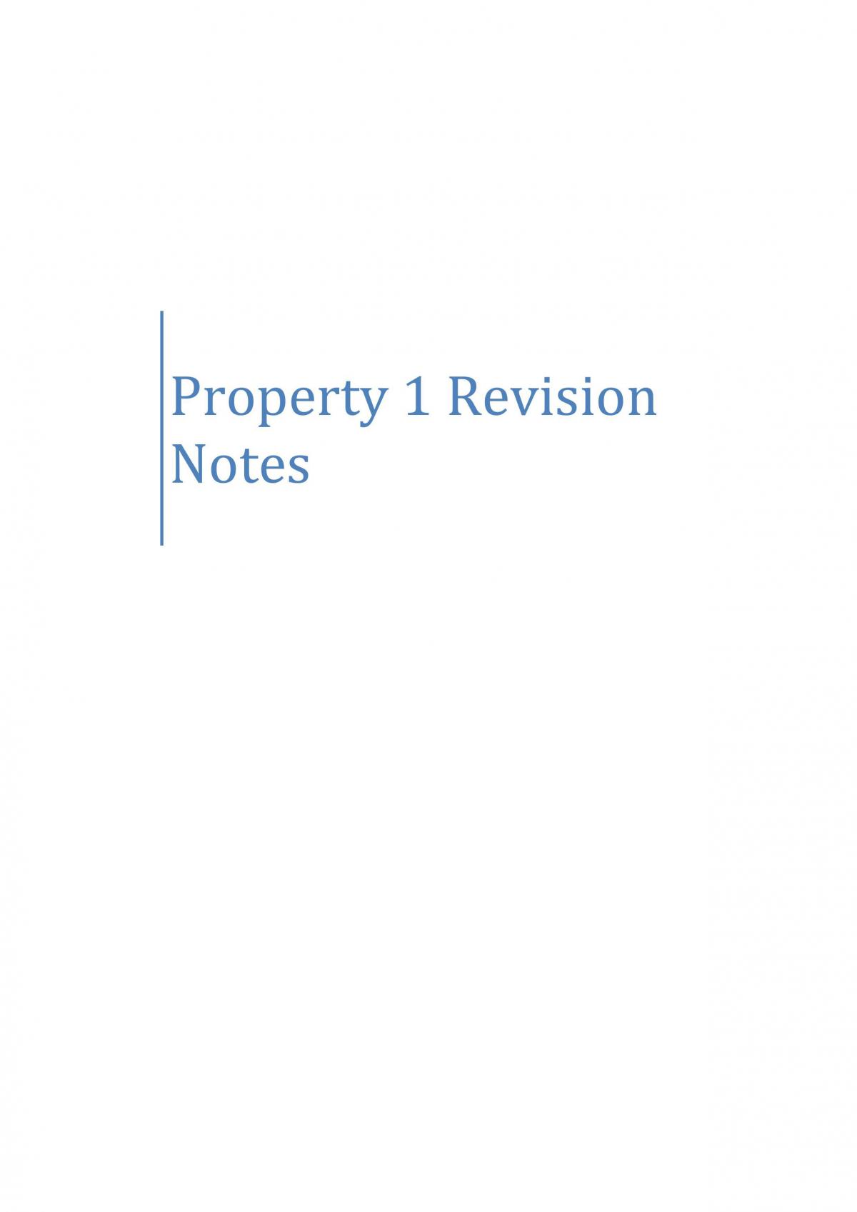 Property 1 Revision Notes - Page 1