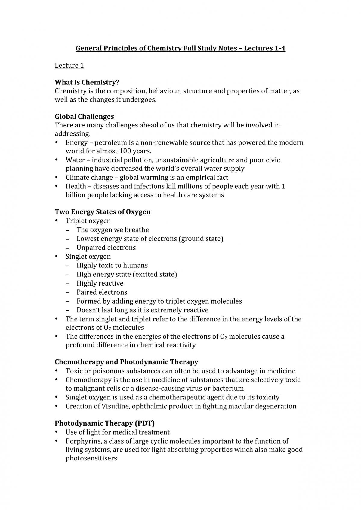 Detailed Study Notes (Lectures 1-4) - Page 1
