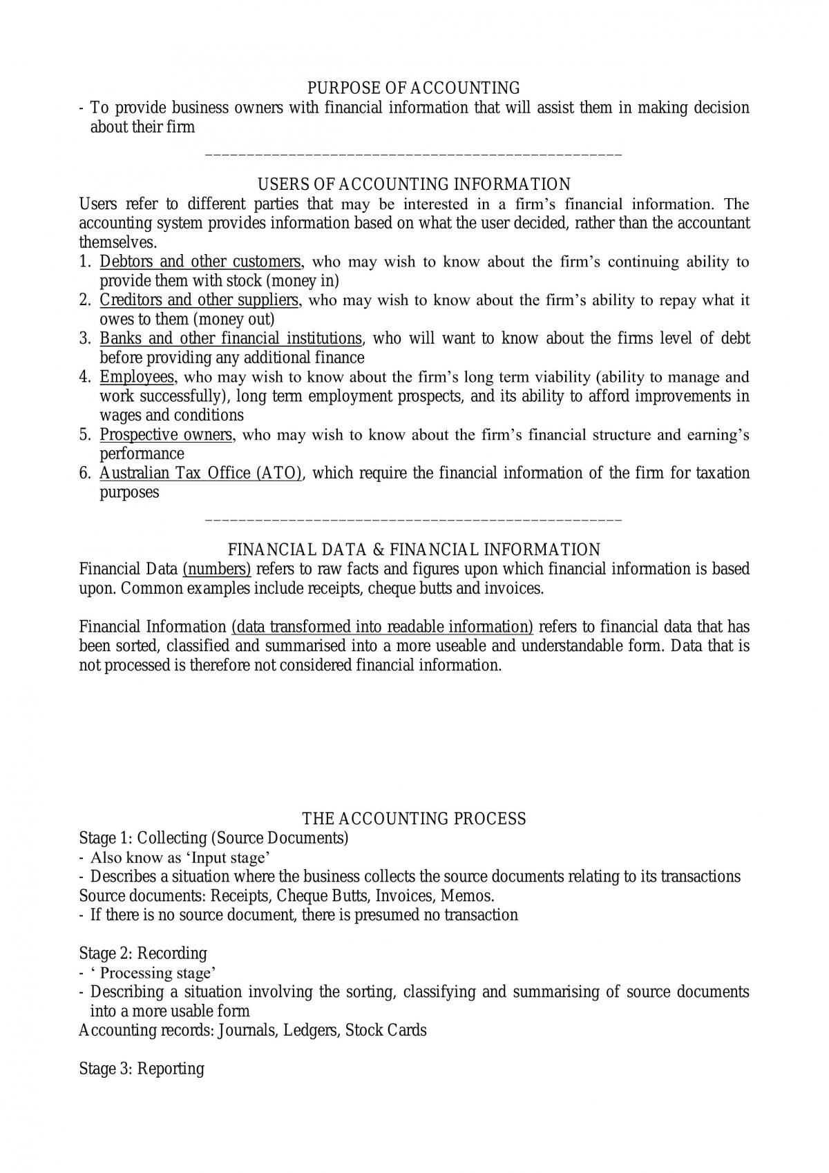 The Role of Accounting Notes - Page 1