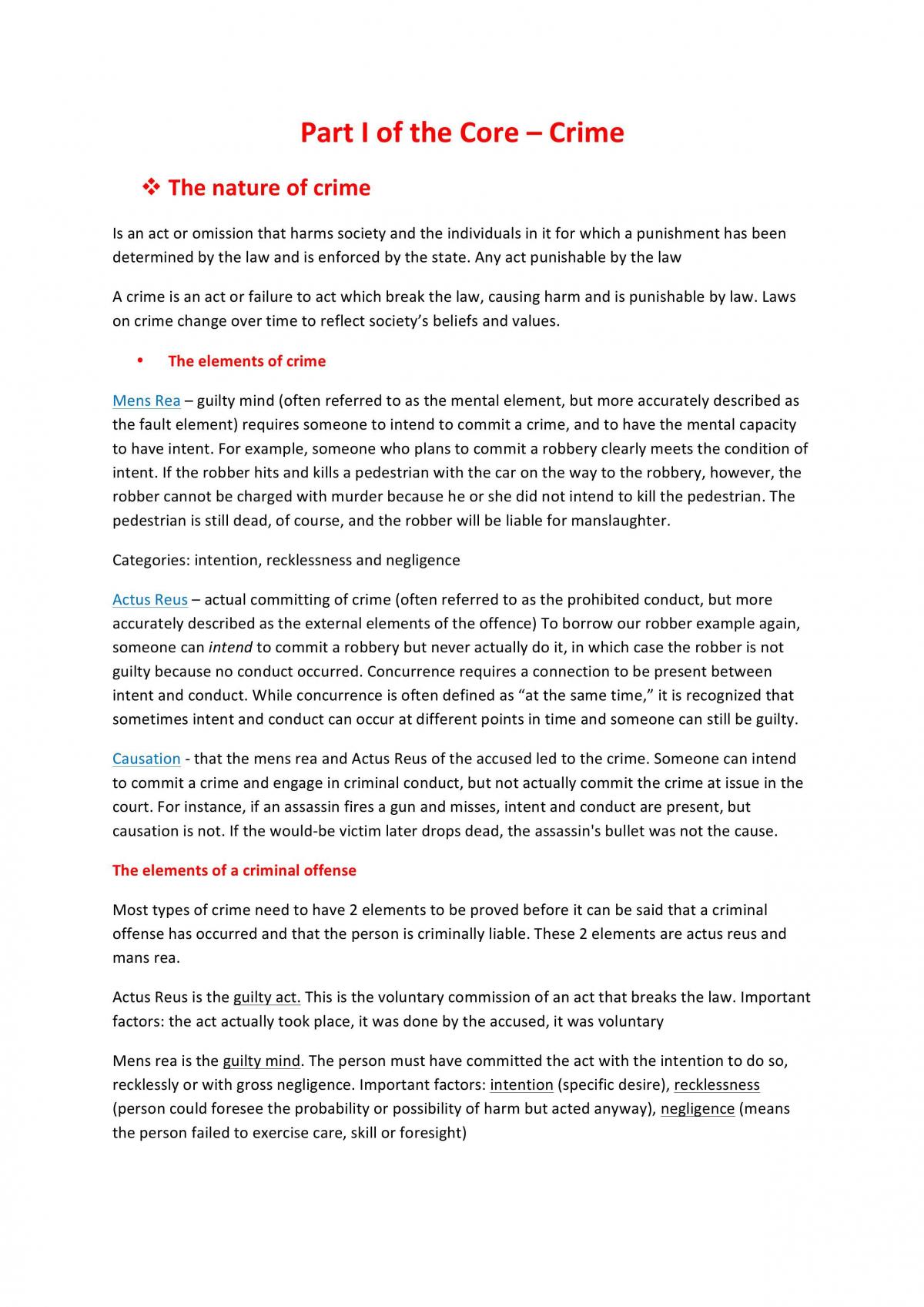 Crime Syllabus Notes - Page 1