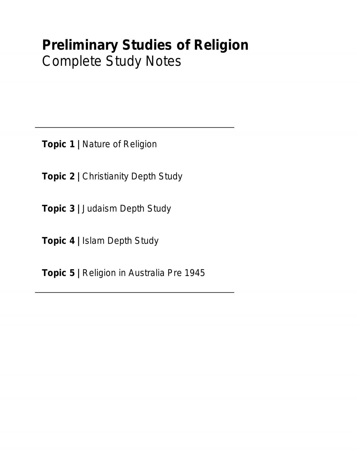 SOR II Complete Preliminary Notes - Page 1