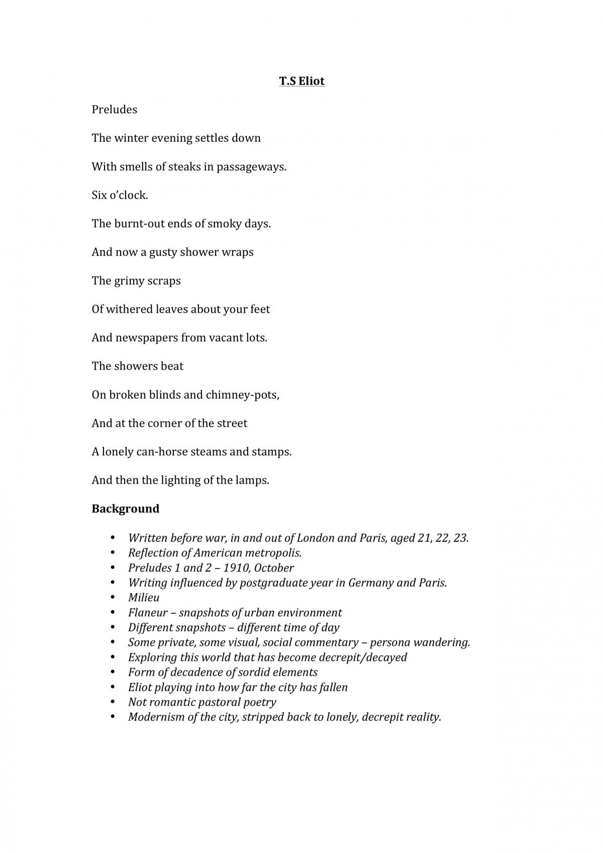 T.S Eliot - Page 1