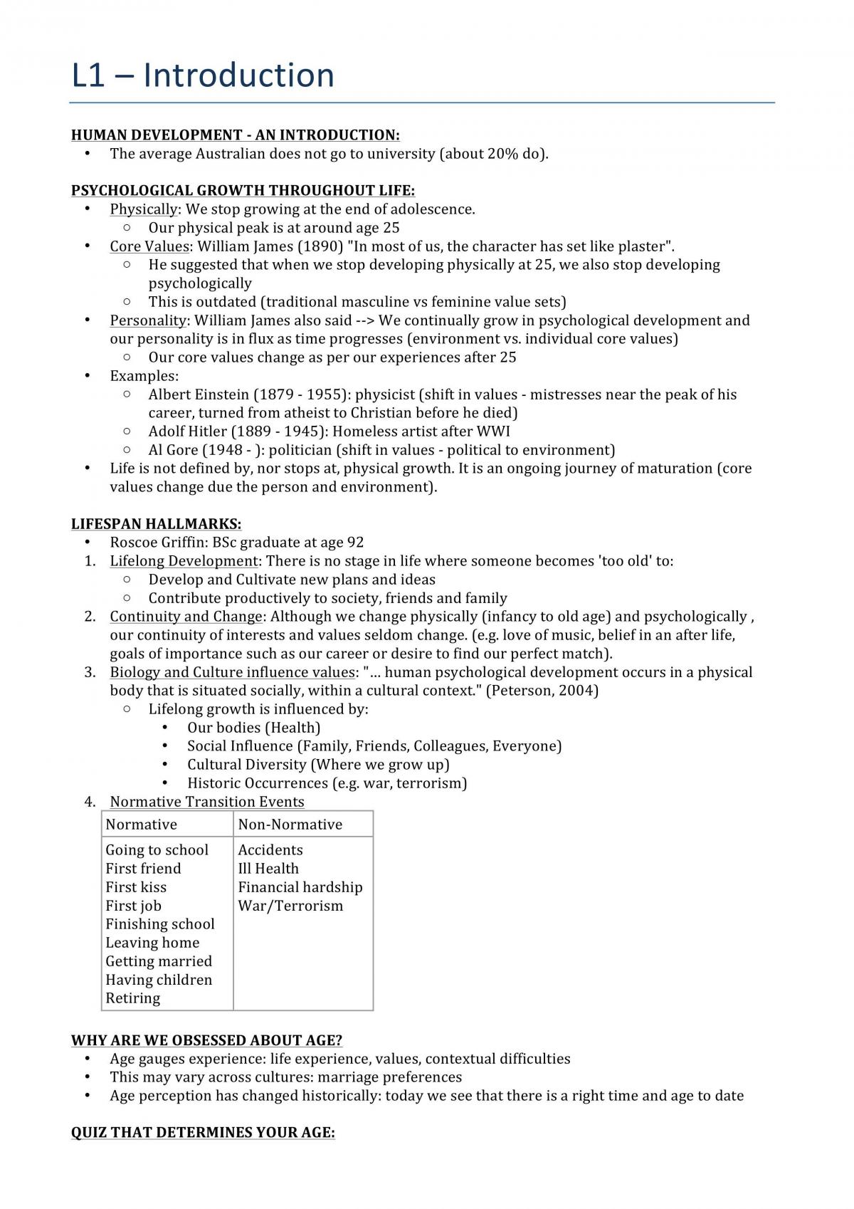HSBH1005 Mid Semester Exam Notes - Page 1