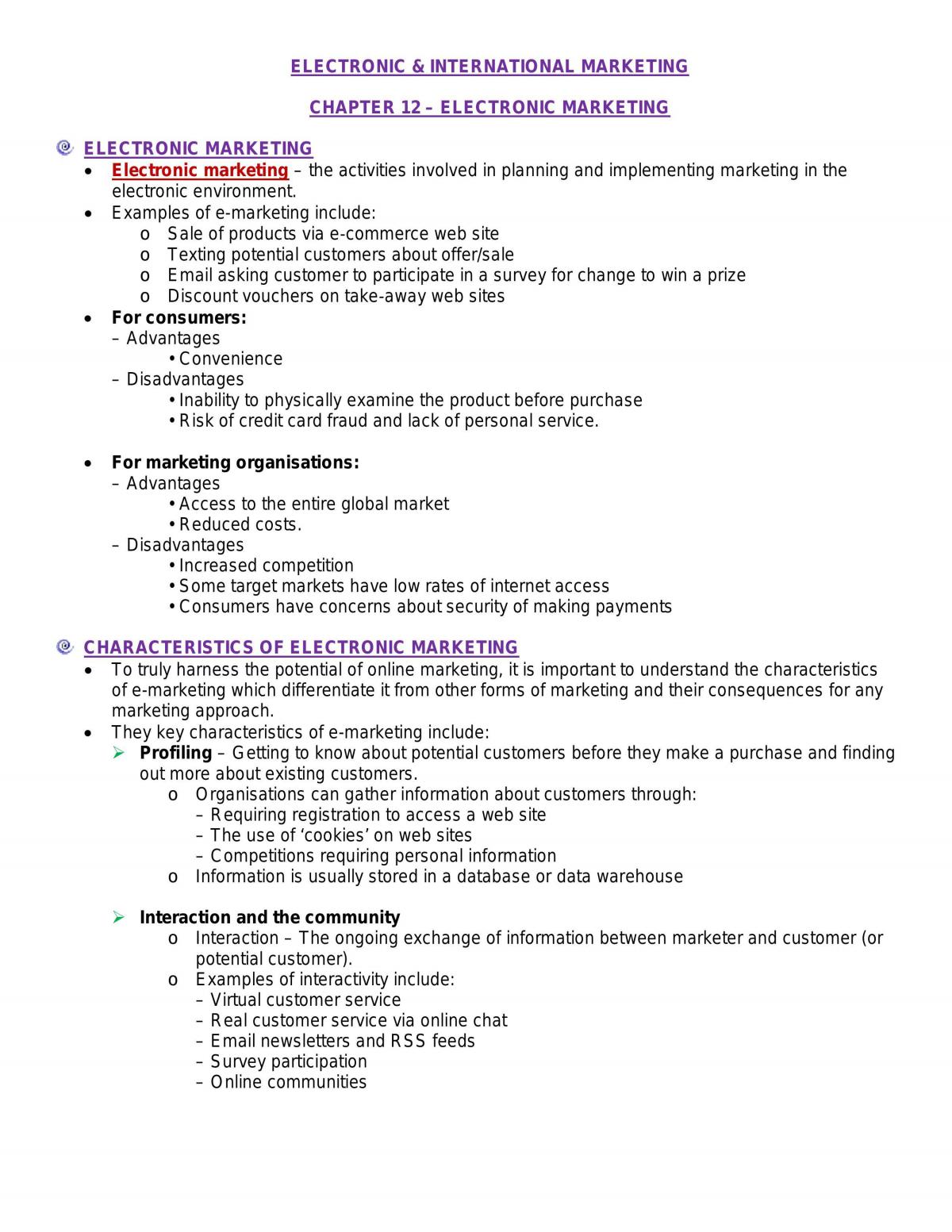 Tutorial 10 - Electronic & International Marketing - Page 1