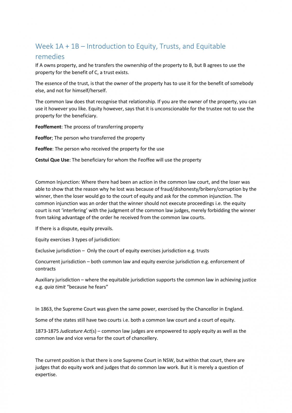 Class Notes - Page 1