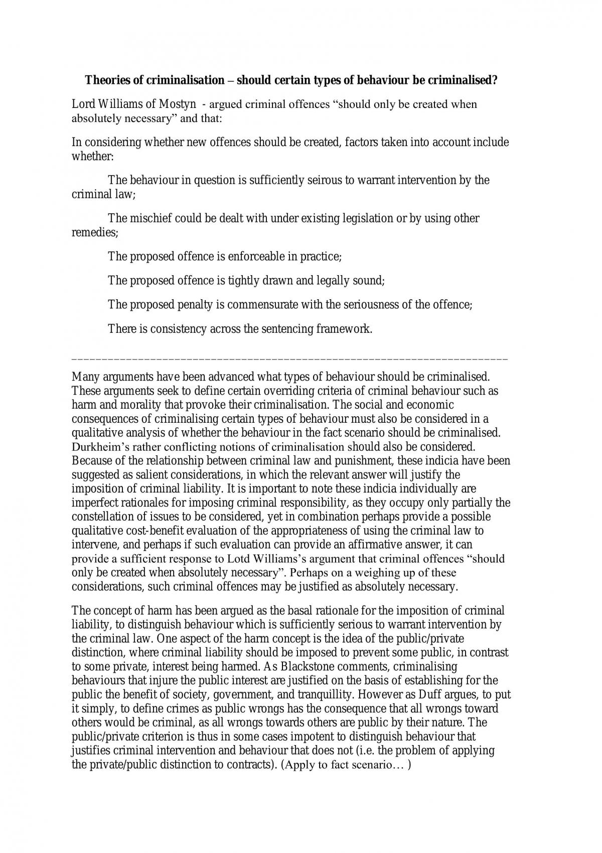 Crim Essay Notes - Page 1