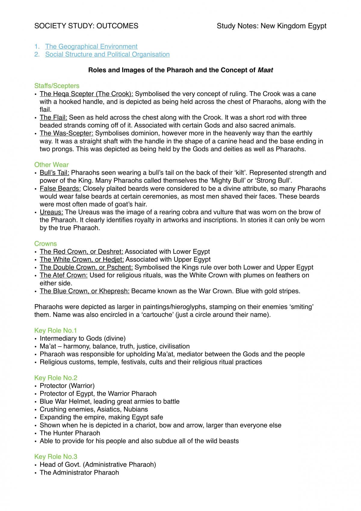 New Kingdom Egypt  - Page 1