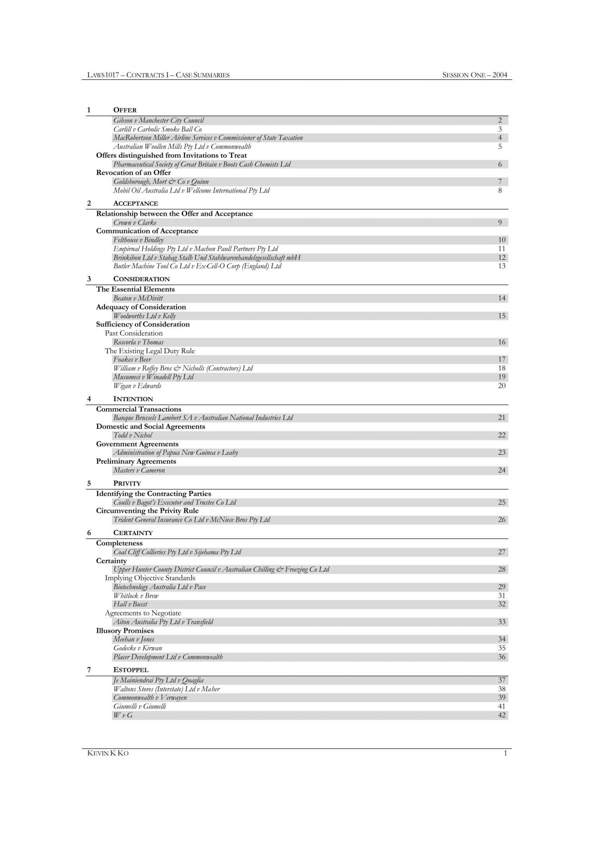 Laws1071 Case Summary - Page 1