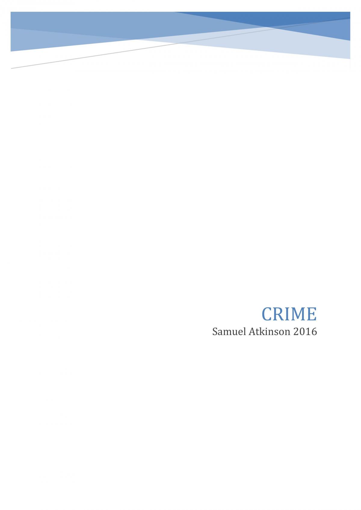 Crime HSC Study Notes - Page 1