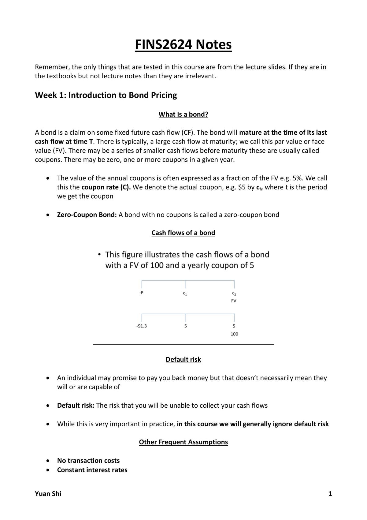 FINS2624 Complete Notes - Page 1