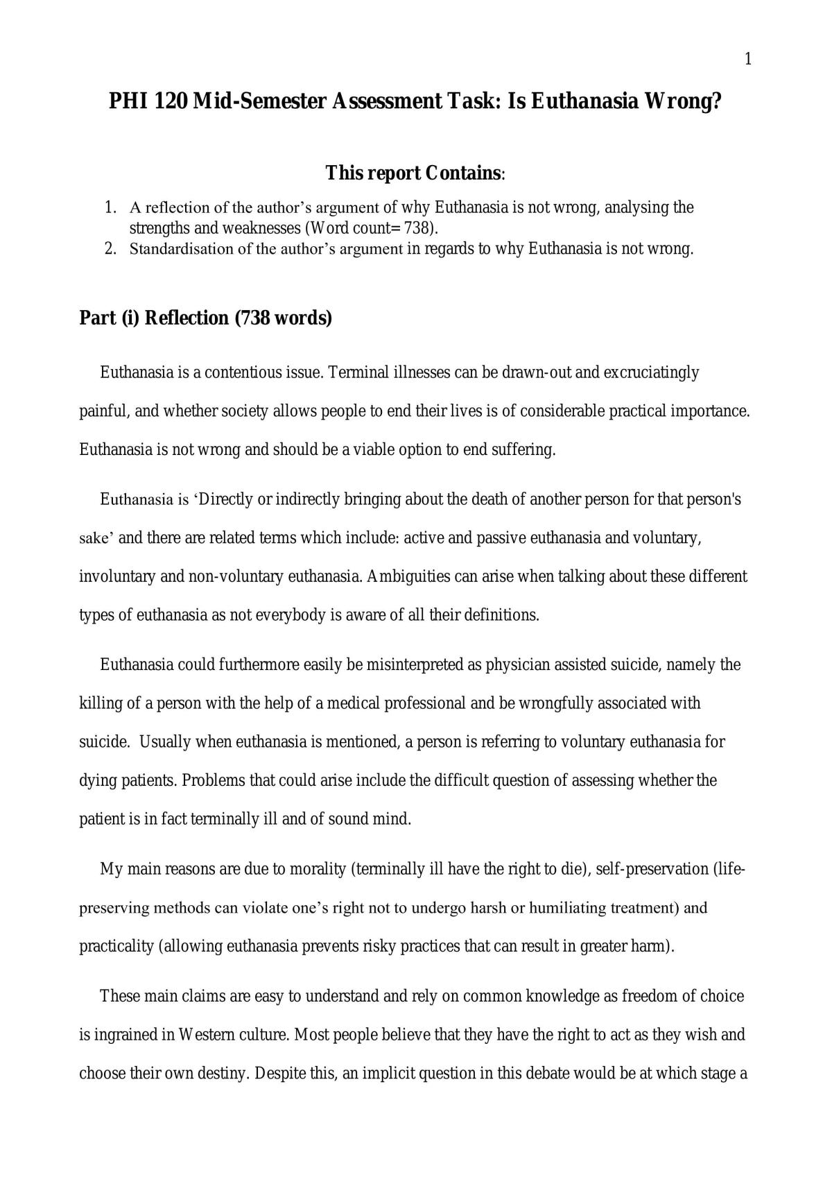 Critical Thinking Mid Semester Assessment Task - Page 1