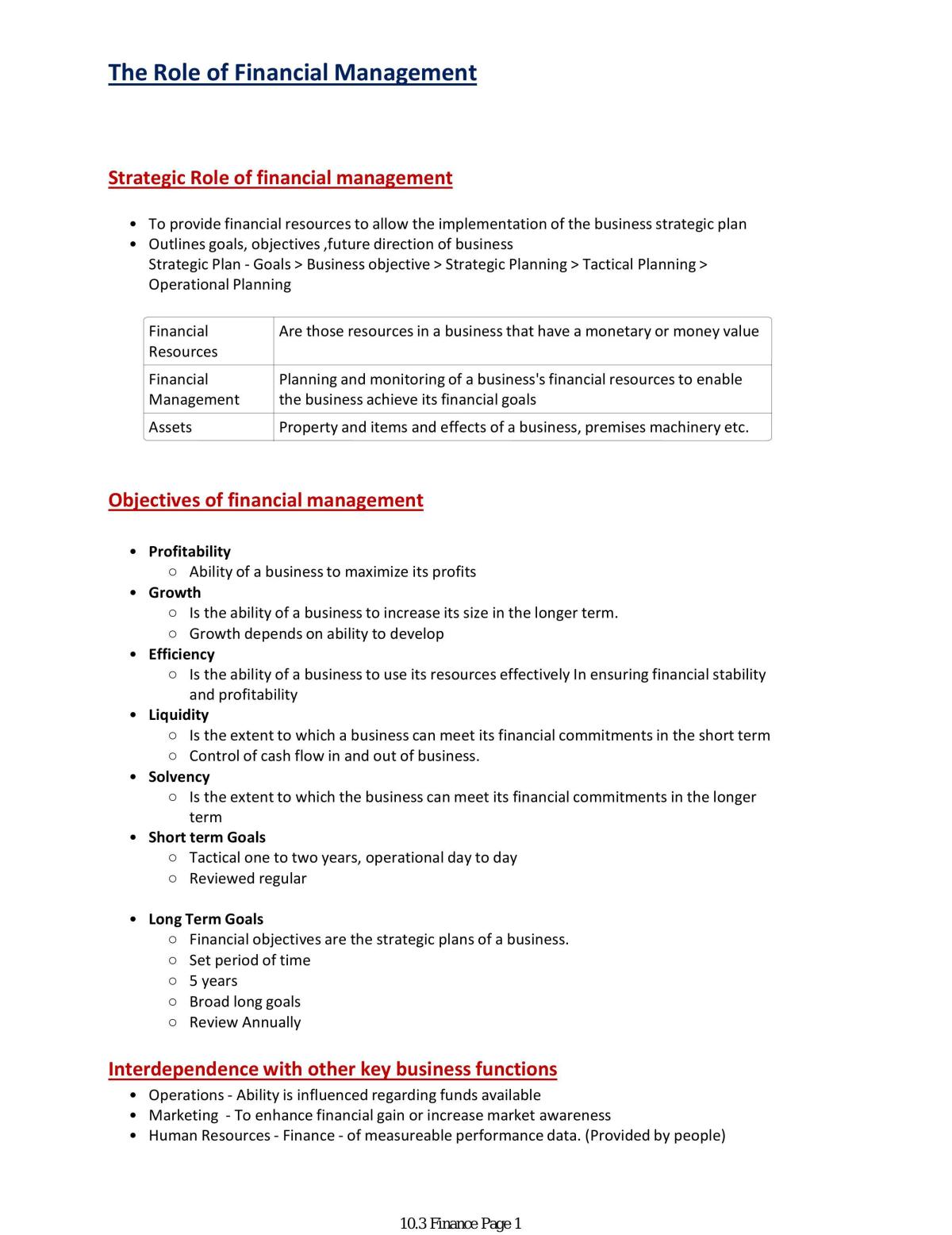 Operations HSC: Business studies - Page 1