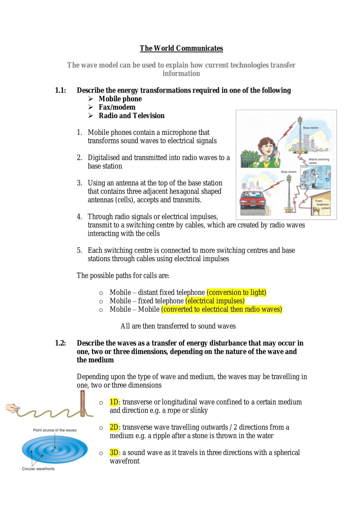 World Communicates Notes - Page 1