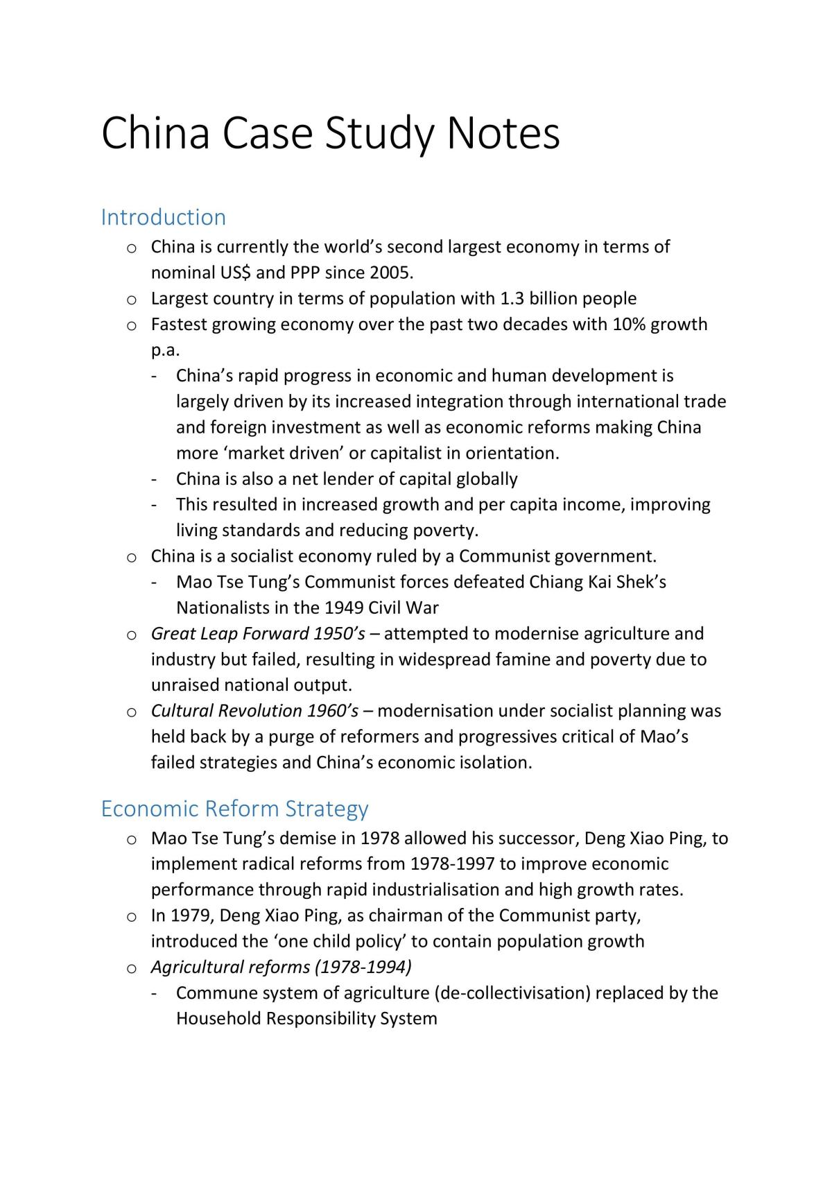 China Case Study - Page 1