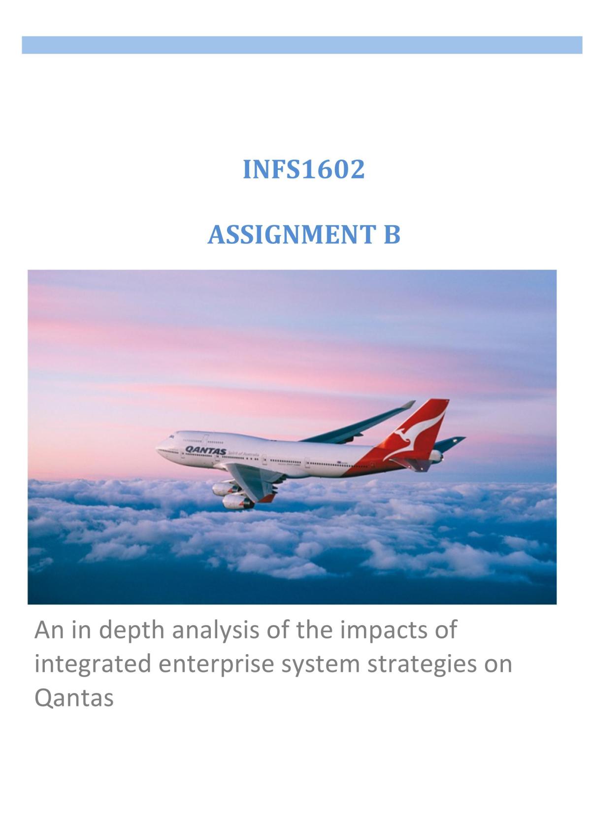 INFS1602- Assignment B - Page 1