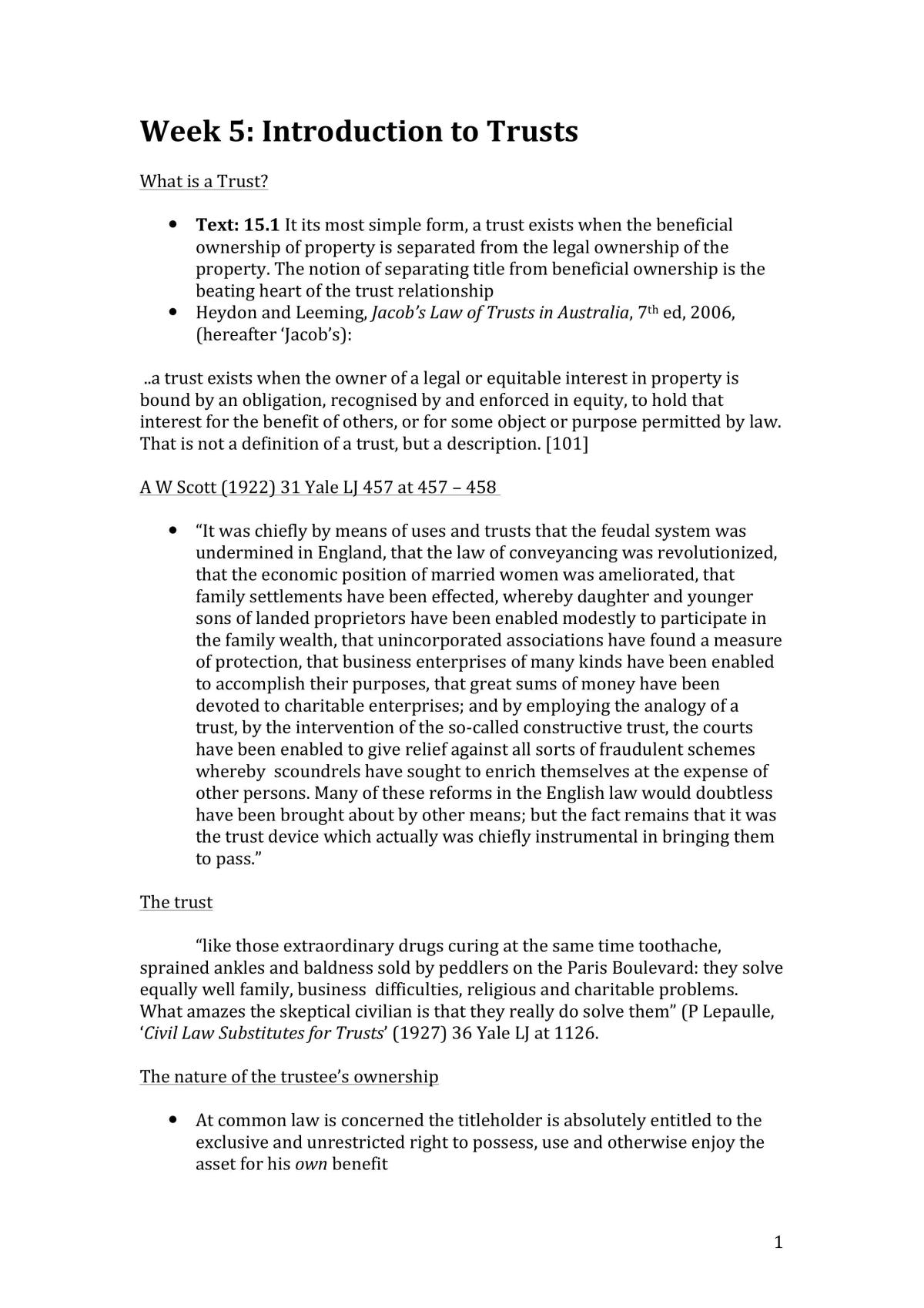 Equity Comprehensive Notes  - Page 1