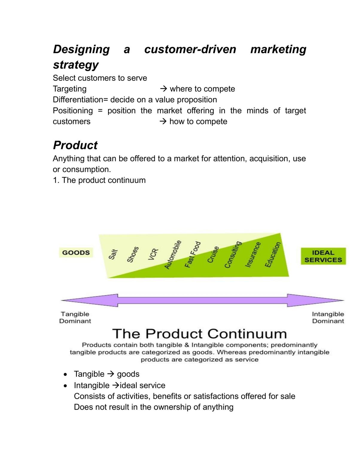 MKTG1001 Notes Summary for Final - Page 1