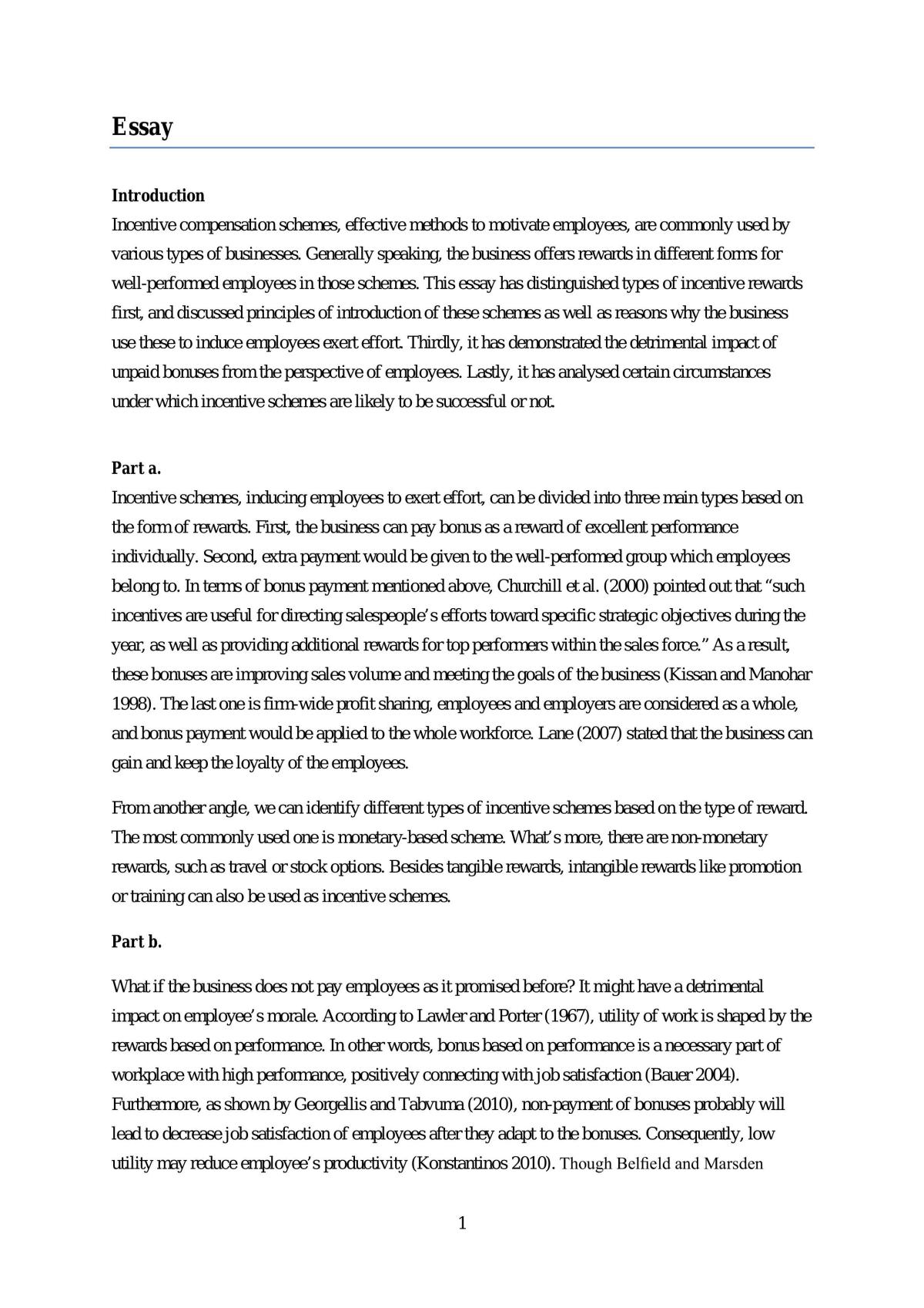 BUSS1001 Essay - Page 1