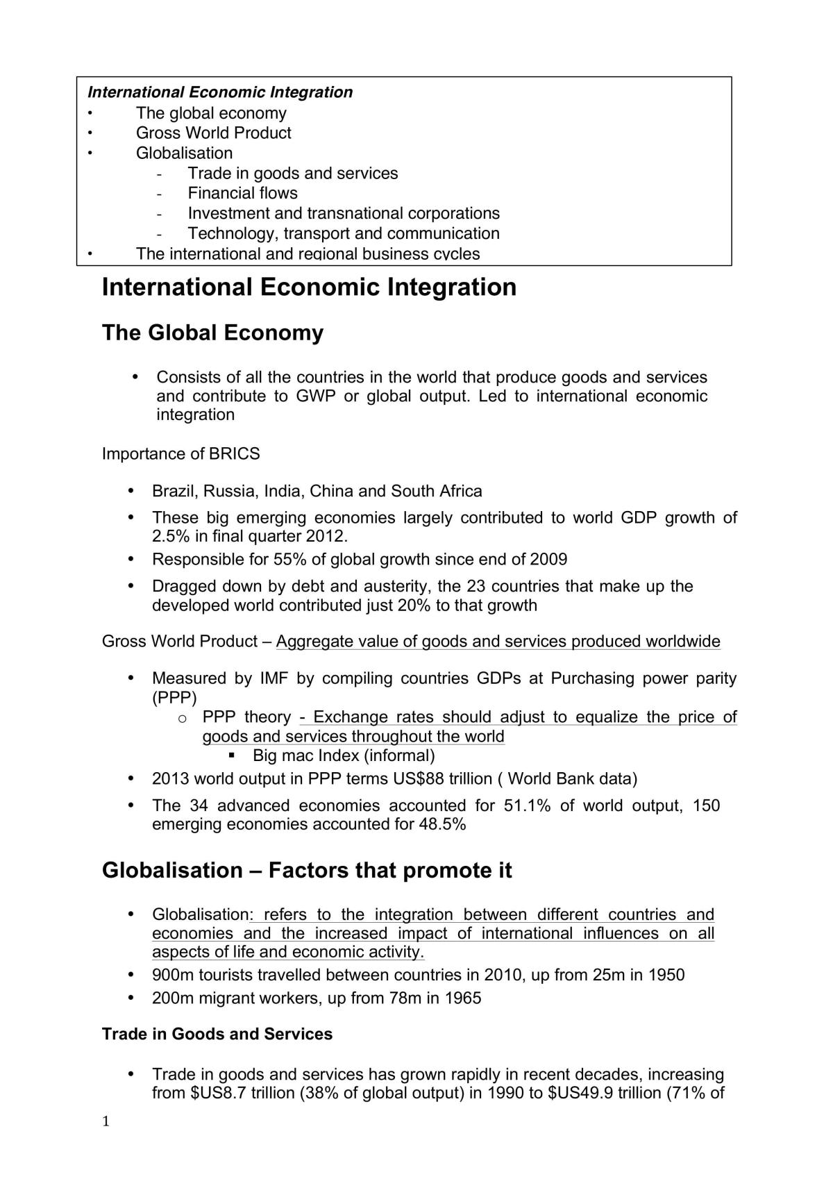 Economics Full Notes - Page 1